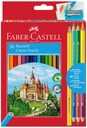 TROJUHOLNÍKOVÉ pastelky 36 FARIEB + ceruzka a strúhadlo Faber-Castell pastelky