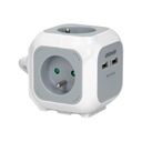 Predlžovací kábel Cube 4x Zásuvka s kolíkom 2xUSB 1,4 m