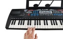 Klavírna organová klaviatúra s mikrofónom pre deti, elektronická, 54 kláves