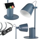 Stolová lampa + organizér nastaviteľná RETRO E27 5W MODRÁ KANLUX