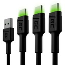 Green Cell 3x 120 cm GC Ray USB - sada USB-C