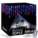 SOPLE 500 LED VONKAJŠIE SVETLÁ 22,5 m DIAĽKOVÝ BLESK GARLAND SVETELNÁ ZÁCLONA