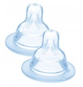 MAM BABY SILICONE cumlík na fľašu, 2 ks, veľkosť 3, 4 m+