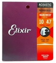 Akustické struny Elixir NanoWeb Bronze 10-47 16002