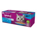 WHISKAS RYBIE MATERIÁLY VO VRECKÁCH S MOKRÝM KRMIVO PRE MAČKY 40x85g