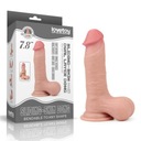 DILDO S PRÍSAVKOU POSUVNOU KOŽOU DVOJVRSTVA 19,5 cm