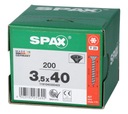 Čierne skrutky SPAX 3,5x40 T20 plný závit 200 ks