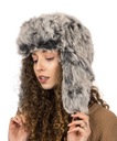 Béžová dámska čiapka s kožušinou Ushanka ušatá