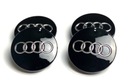 Kryty AUDI Logo Kryty Čierne ráfiky 68MM