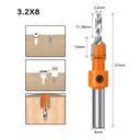 Súprava zápustných vrtákov 3,2 x 8 mm 1PC