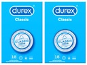 DUREX CLASSIC klasické, navlhčené, navlhčené kondómy, 36 ks.