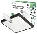 Stropné svietidlo PLAFON čierna lampa 20W LED pre E27