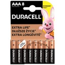 Batéria Duracell Basic Extra Life LR03/AAA alkalické batérie - 8 ks.