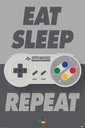 Plagát Nintendo Eat Sleep SNES Repeat 61x91,5 cm