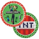 MINECRAFT papierové taniere creeper enderman tnt