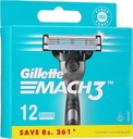 GILLETTE MACH 3 ČEPELE 12 KS