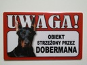 CHRÁNENÉ ZARIADENIE / Výstražný štítok DOBERMANN