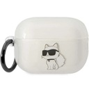 Karl Lagerfeld Ikonik Choupette puzdro pre AirPods Pro 2 - priehľadné