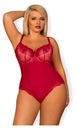 OBSESSIVE ROSALYNE TEDDY RED XXL - ČERVENÁ SEXY