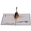 1ks Creative 3D Retro Guitar Up Greeting Card