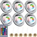 6x RGB LED OSVETLENIE PRE MINI KRUHOVÉ STROPNÉ SVETLO PRE TIENÁDEŽSKÚ IZBU