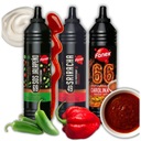 OMÁČKA PAPRIKA OMÁČKY CAROLINA SRIRACHA JALAPENO Pikantná paprika FANEX