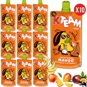 KUBUŚ TEAM FRUIT MOUSE bez cukru JABLKO BANÁN MANGO MUČENKA + vitamín C 100g x10