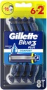 GILLETTE Blue3 6+2 8 kusov holiacich strojčekov pre mužov