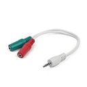 Mini jack adaptér 4-Pin(M)->2x mini jack(F) 20c