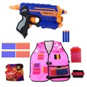 NERF N-STRIKE ELITE FIRESTRIKE + RUŽOVÁ VESTA