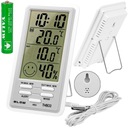 MATERIÁLNA STANICA LCD POČASIE TEPLOMER HYGROMETER HODINY MAGNET BATÉRIE SADA