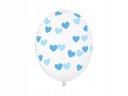 Balóny s krištáľovým srdcom Blue Boy's Birthday Baby Shower 30cm 50ks