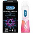 Kondómy DUREX SET PERFECT GLISS, intímny gél Intima Balance