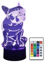 3D LED USB LAMPA PES FRANCÚZSKY BULLDOG + DIAĽKOVÉ OVLÁDANIE