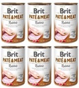 BRIT Pate & Meat Dog Králik 6x400g