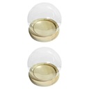 2x sklenený displej Cloche Bell Jar Dome Kryt