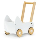 DREVENÝ KOČÍK PRE BÁBIK PUSH WALKER ECOTOYS