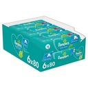 PAMPERS FRESH CLEAN vlhčené obrúsky 6 x 80 kusov