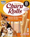 INABA Dog Churu Rolls kuracie maškrty 8x 12g