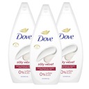 Dove Silky Velvet sprchový gél 3 x 720 ml