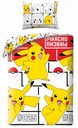 Obliečky pre mládež 140x200 Pokémon Pikachu červeno-biele