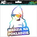 Nálepka na okno MADZIA ON BOARD HOLOGRAM