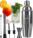 BARMANSKÝ SHAKER NA NÁPOJE MUDDLER STEEL SET