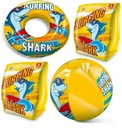 Plážová lopta s kruhovými rukávmi SURFING SHARK pre bazén