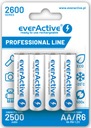 4 x R6/AA everActive 2600 mAh Ni-MH pripravené na použitie