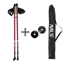 NORDIC WALKING POLE nastaviteľné palice 86-140cm + neoprénové rukavice NILS