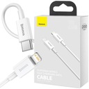 BASEUS USB-C BLESKOVÝ KÁBEL PRE IPHONE PD 20W 2M