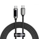 Kábel Baseus s displejom USB-C USB-C 100W 2m