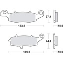 Sbs Brzdové doštičky Kh231 2 Excel Gold Kawasaki