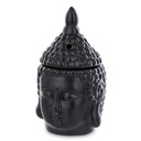 VOSKOVÝ KRB BUDDHA ČIERNY KERAMICKÝ OLEJOVÝ VOSK 19 CM